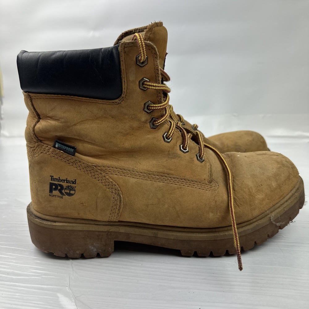 Timberland PRO Steel Toe Men's Work Boots Wheat Nubuck Size 10M MPN 65030